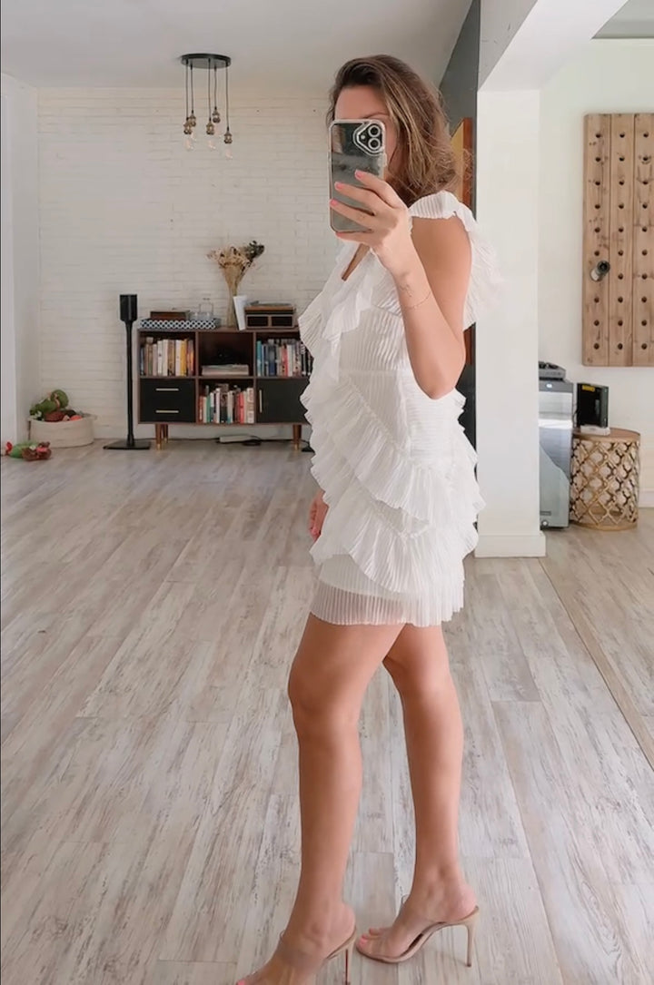 White Ruffle Dress