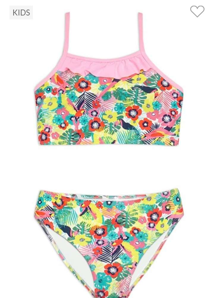 Green/Pink Little Girls Bikini