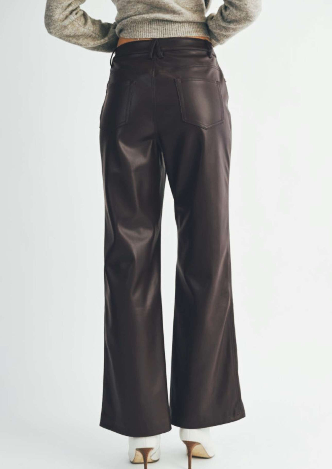 Black Faux Leather Pants