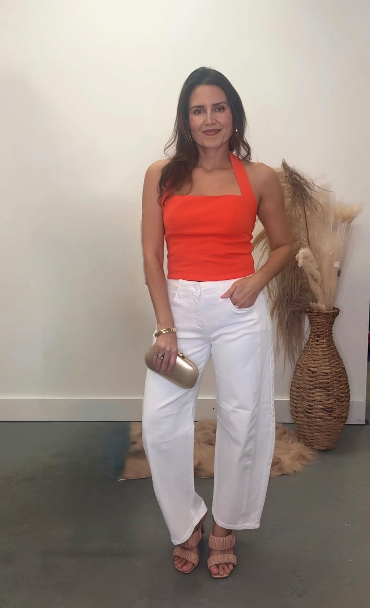 Orange Halter Top