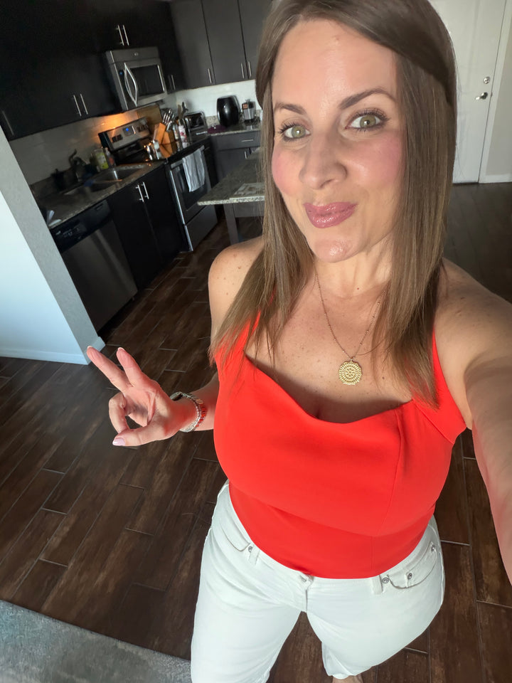 Orange Halter Top