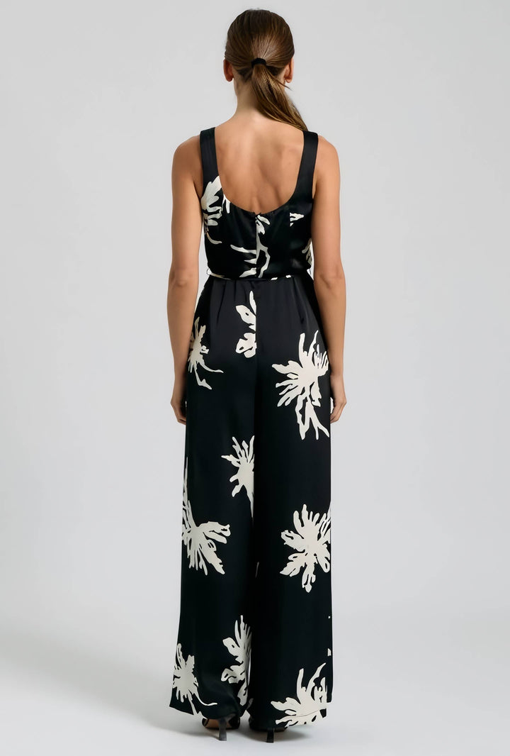 Black Floral Jumpsuit
