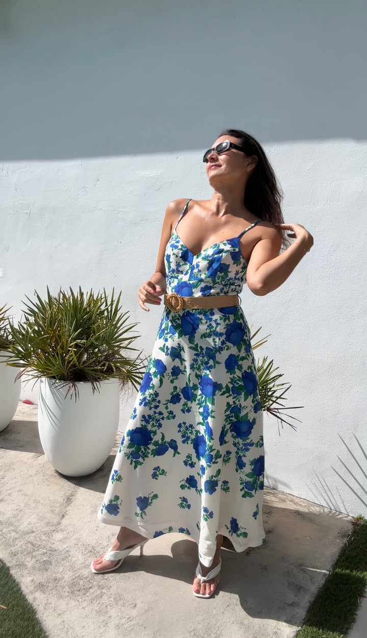 Blue Floral Dress