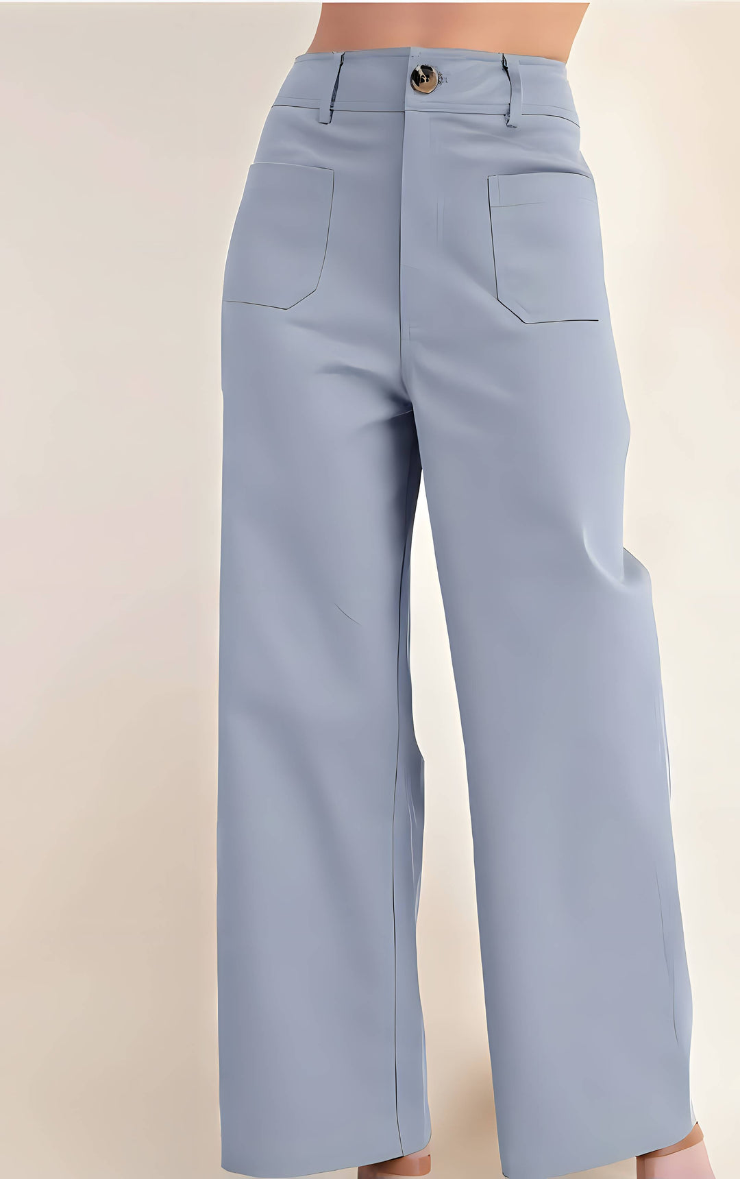 Light blue pants on a neutral background