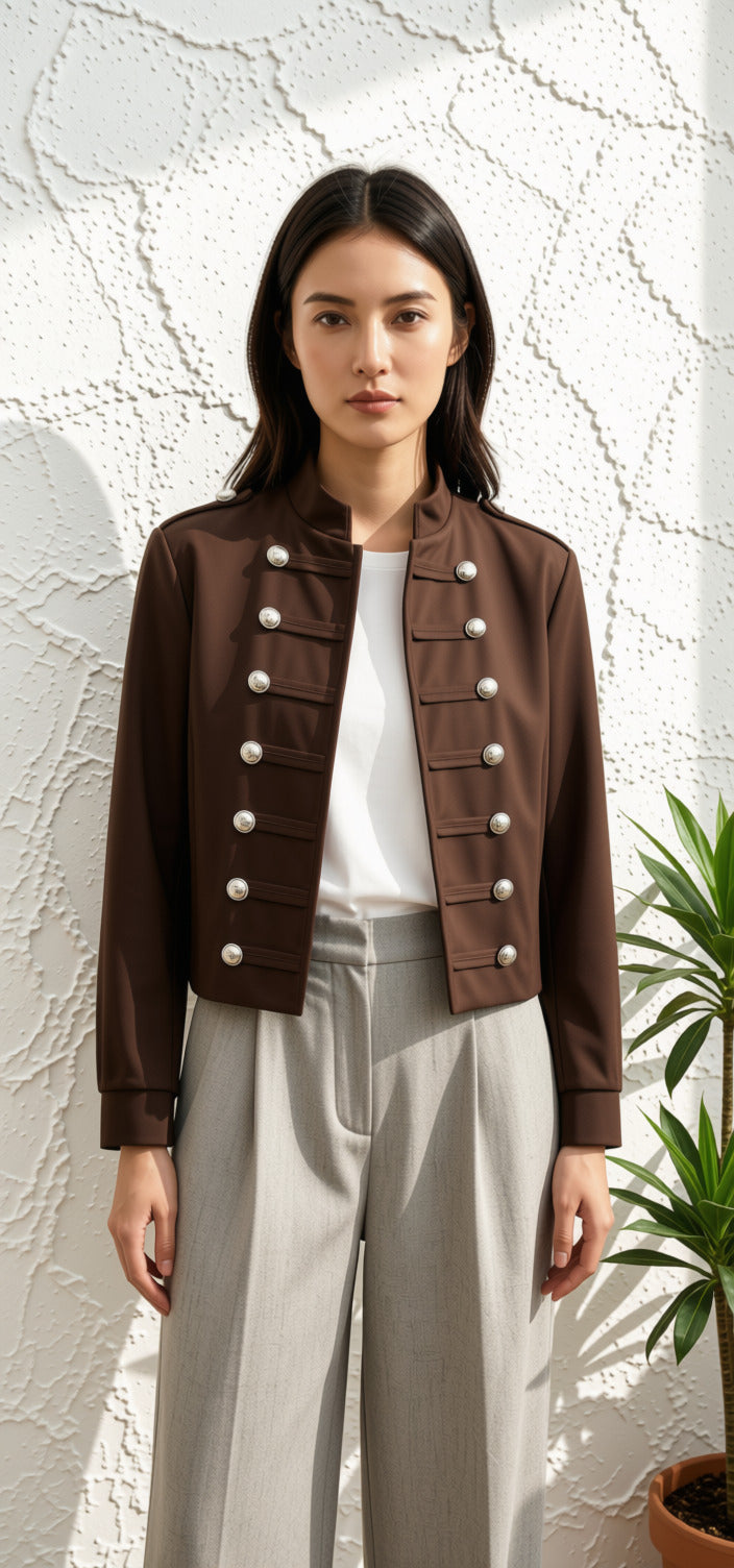 Brown Military Blazer