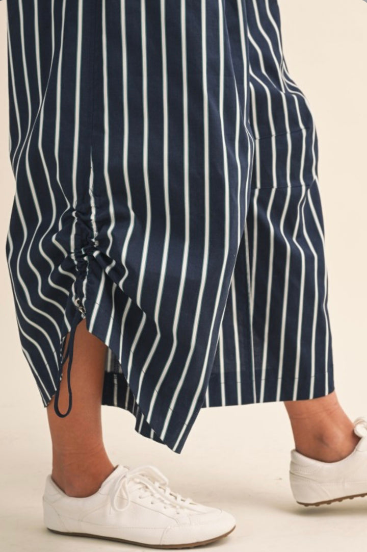 Navy Stripe Jumpsuit