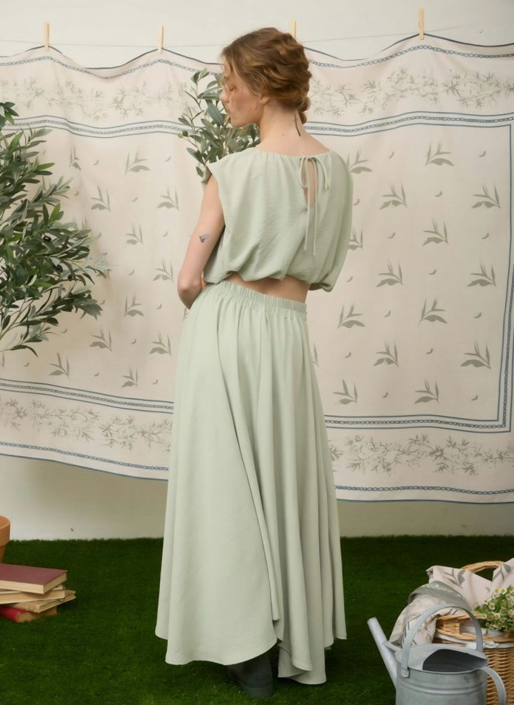 Olive Skirt Set