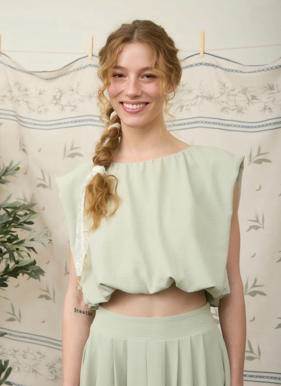 Olive Skirt Set
