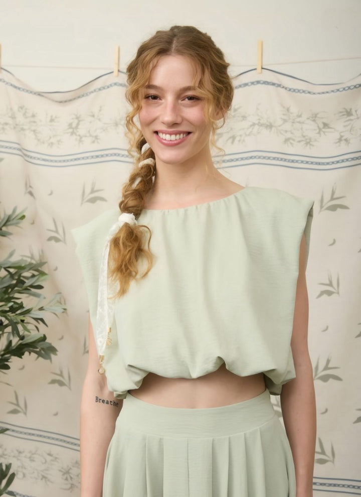 Olive Skirt Set