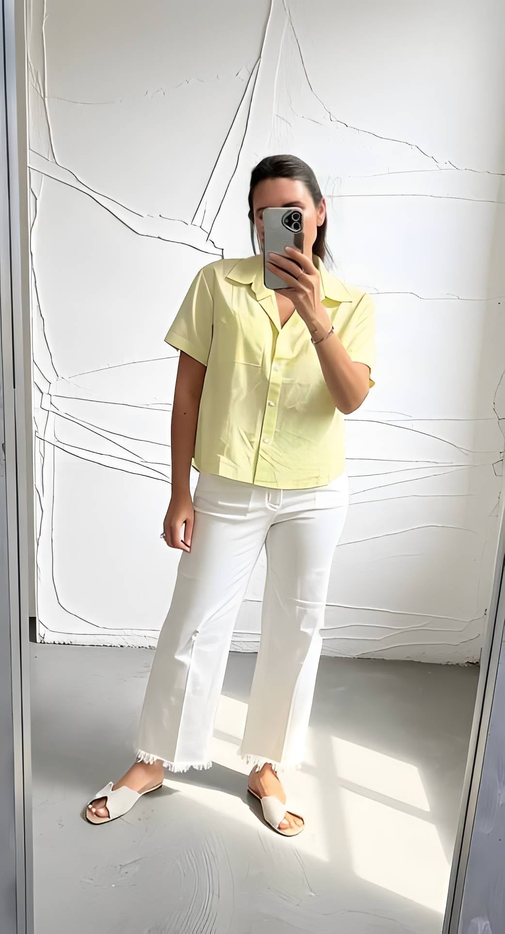 Lime Button Top