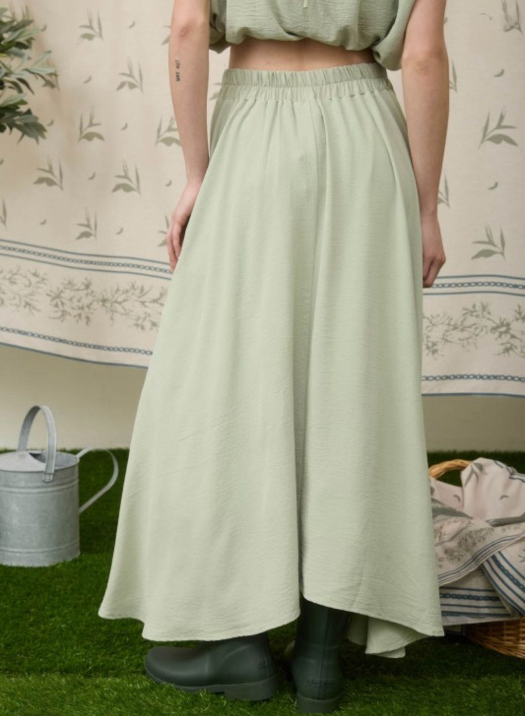 Olive Skirt Set