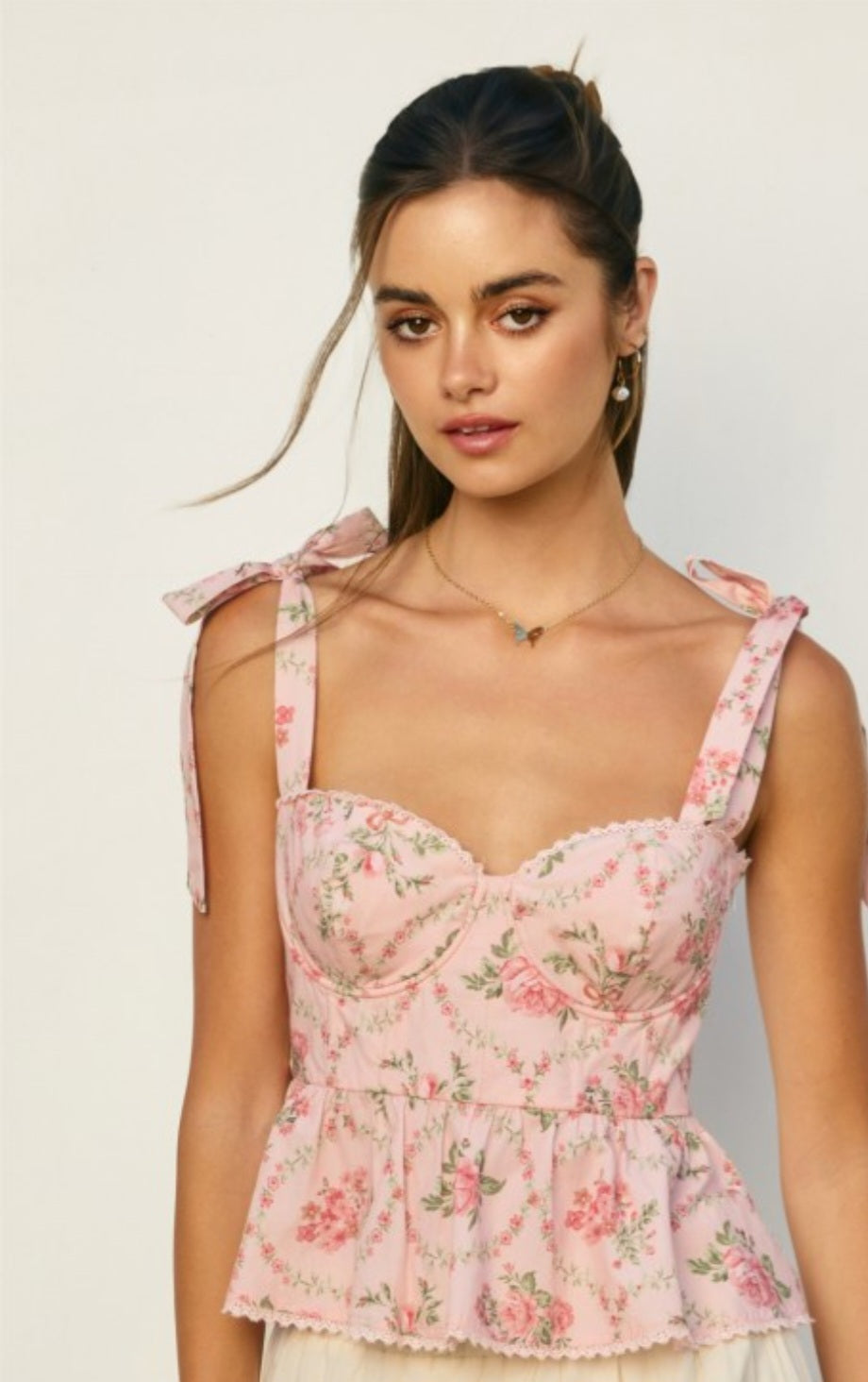 Pink Floral Corset