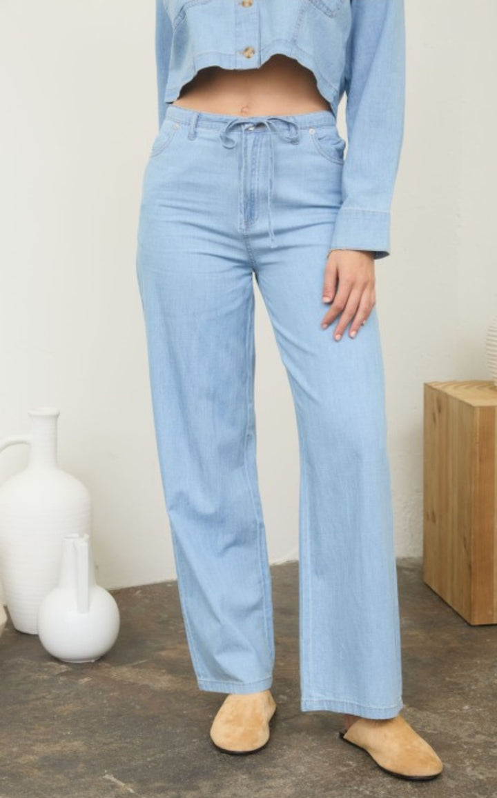 Denim Drawstring Jeans