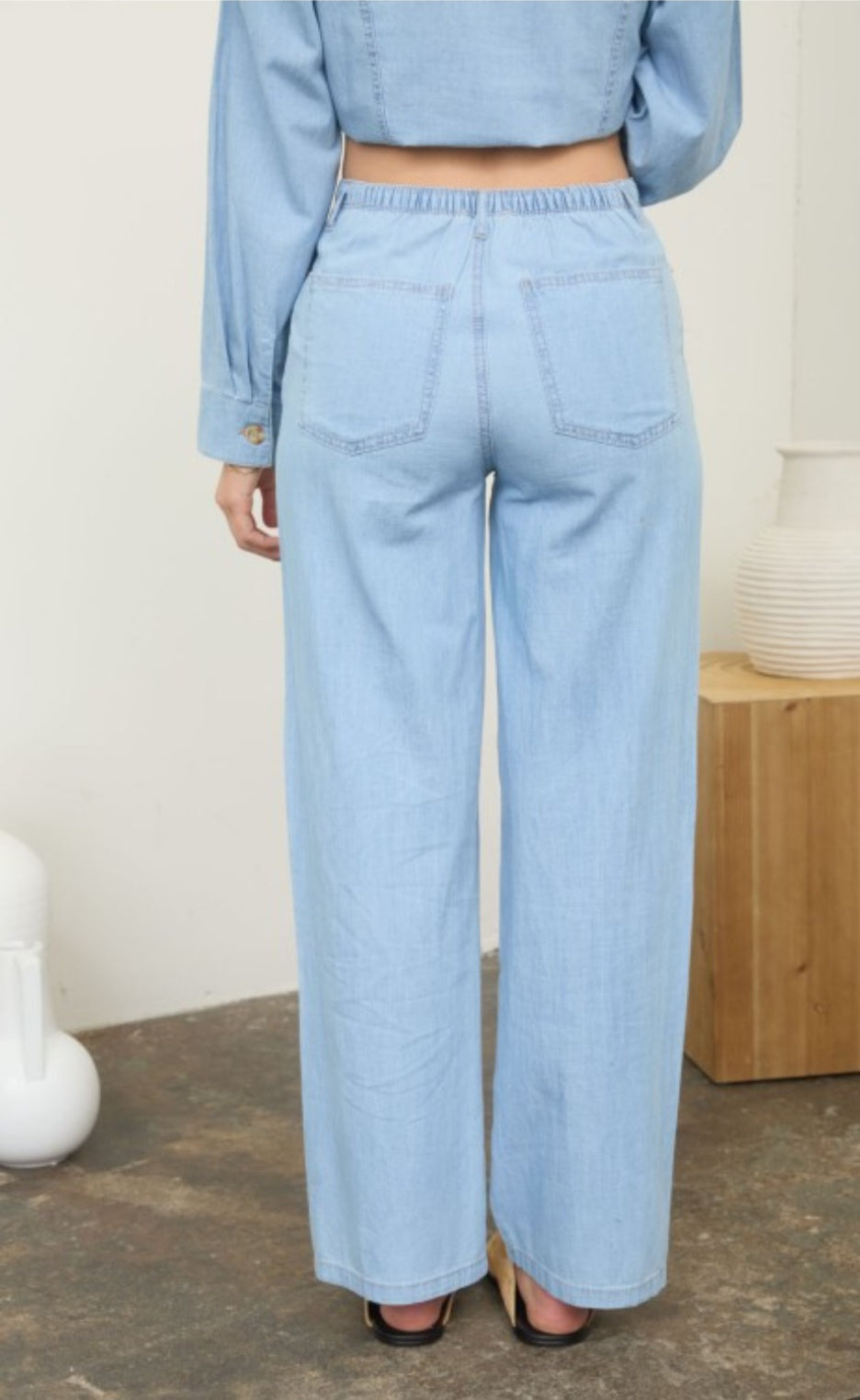 Denim Drawstring Jeans