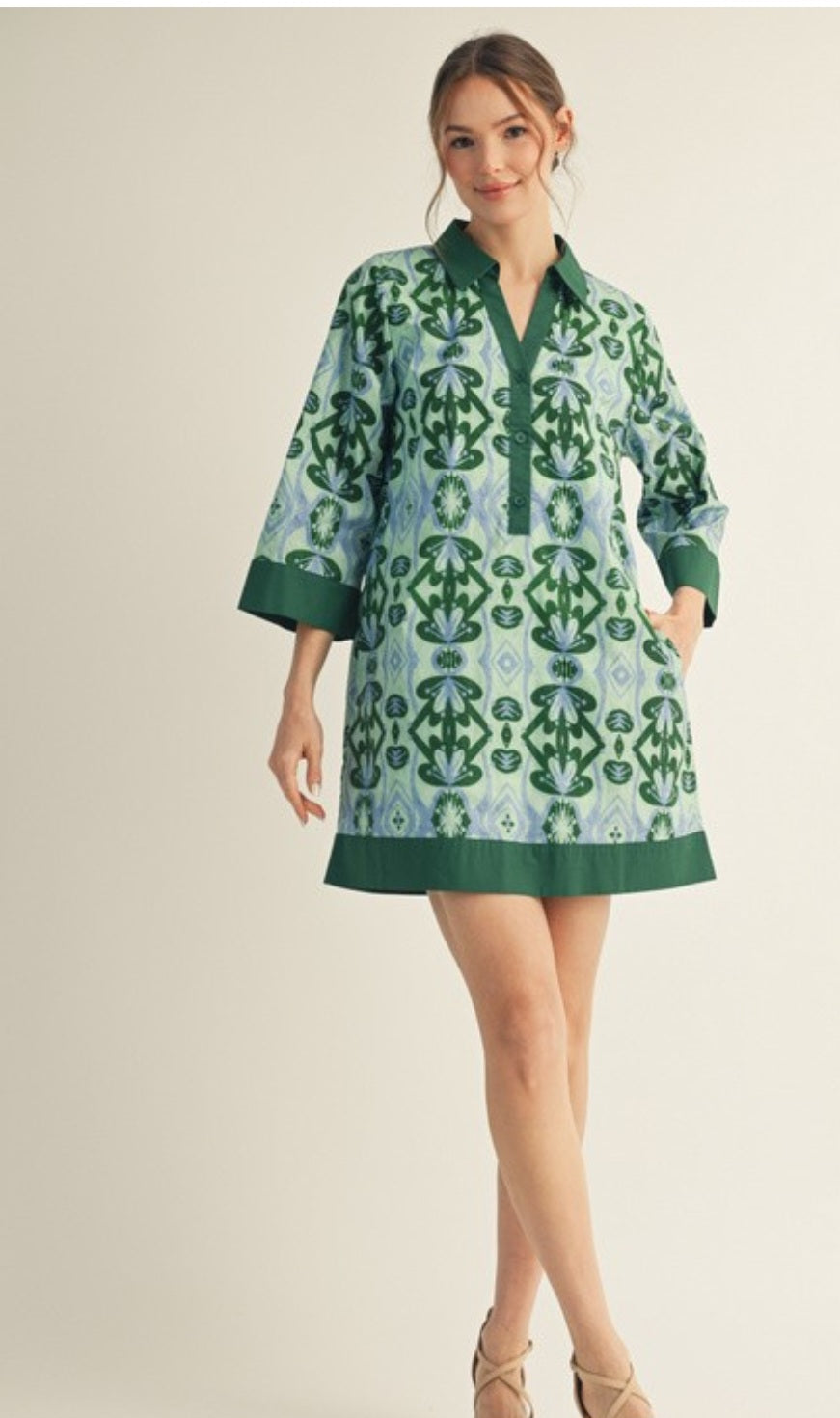 Green Floral Dress