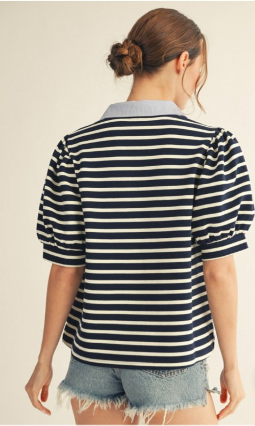 Navy Stripe Top