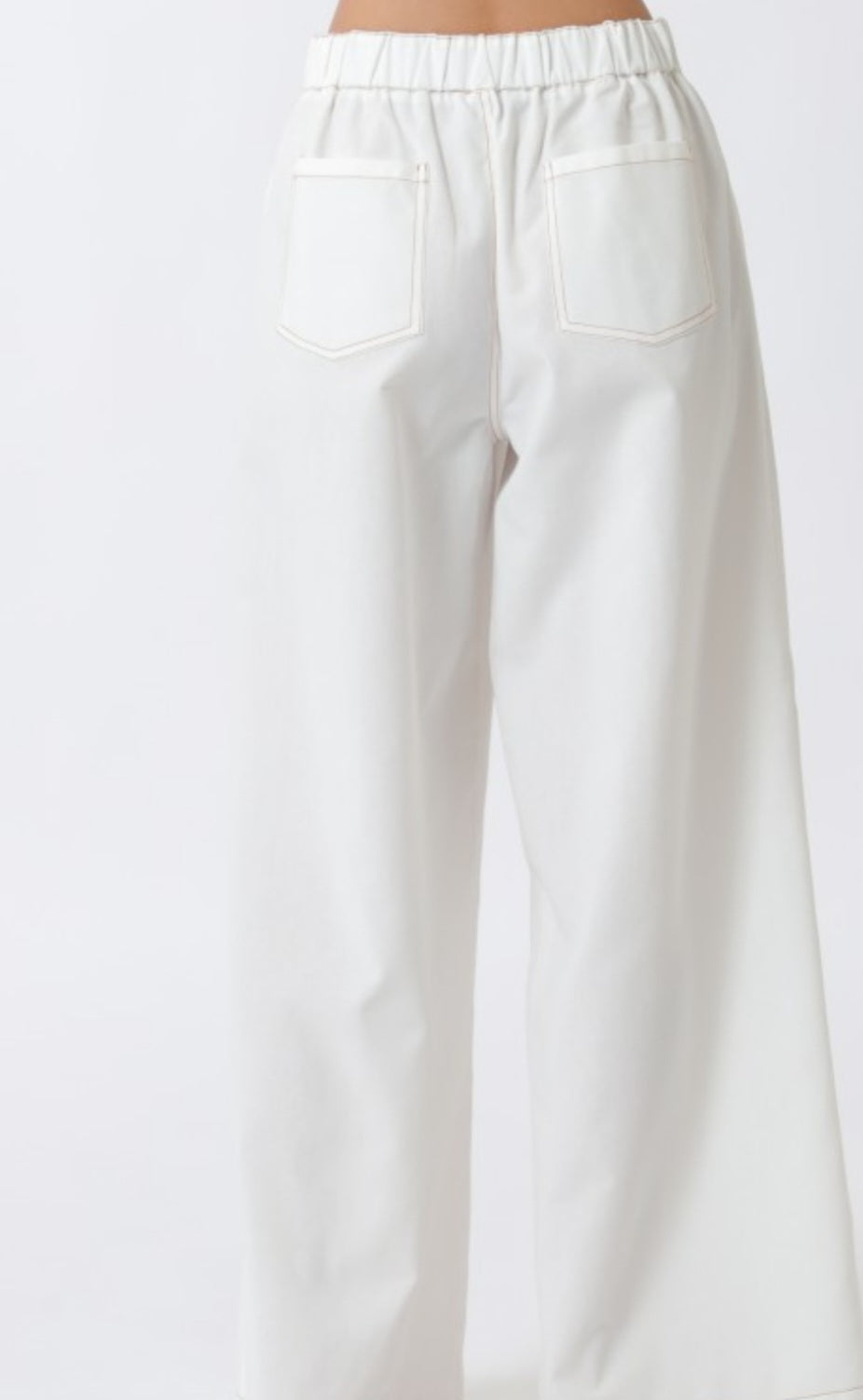 White Pleated Pants