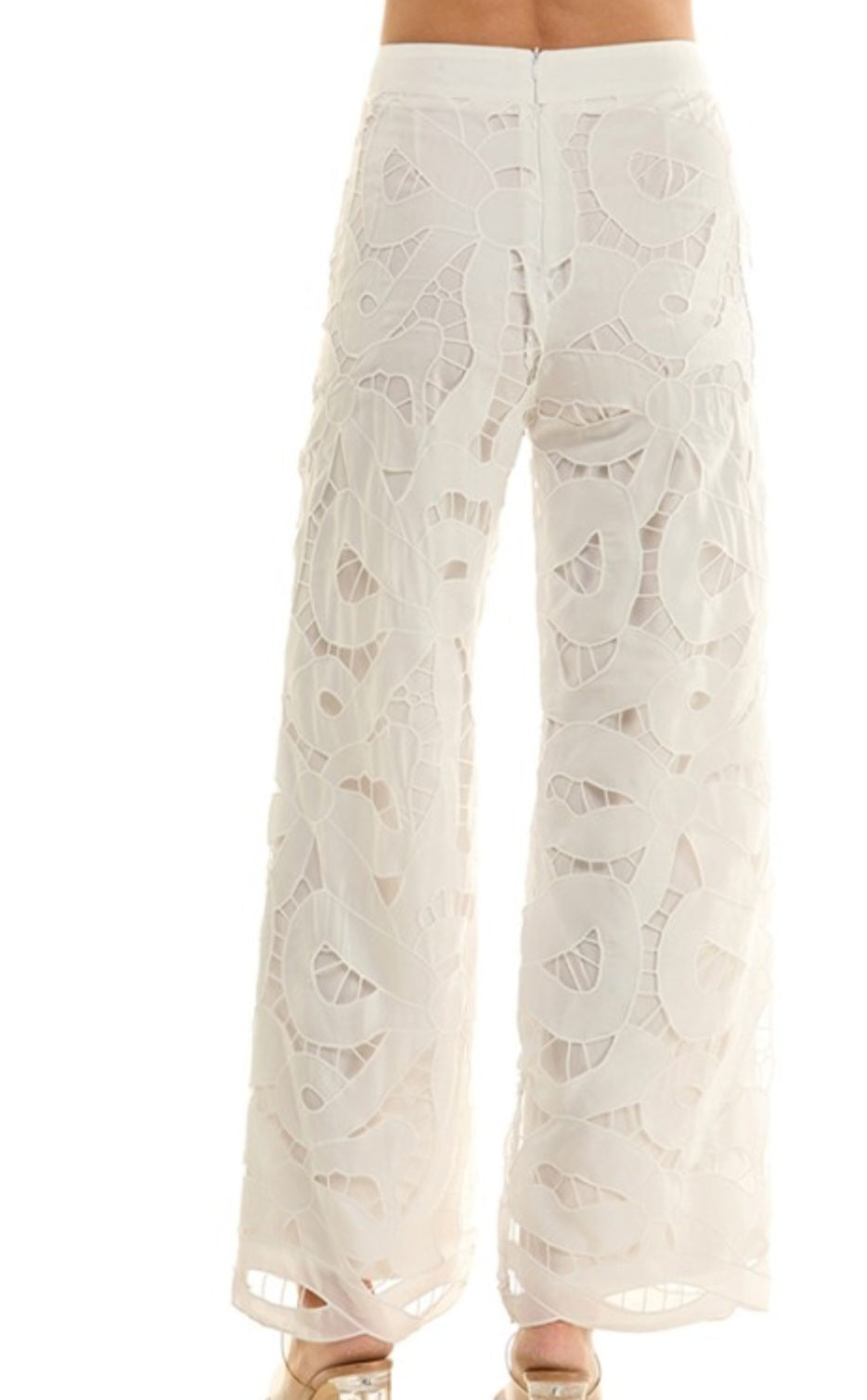 White Eyelet Pants
