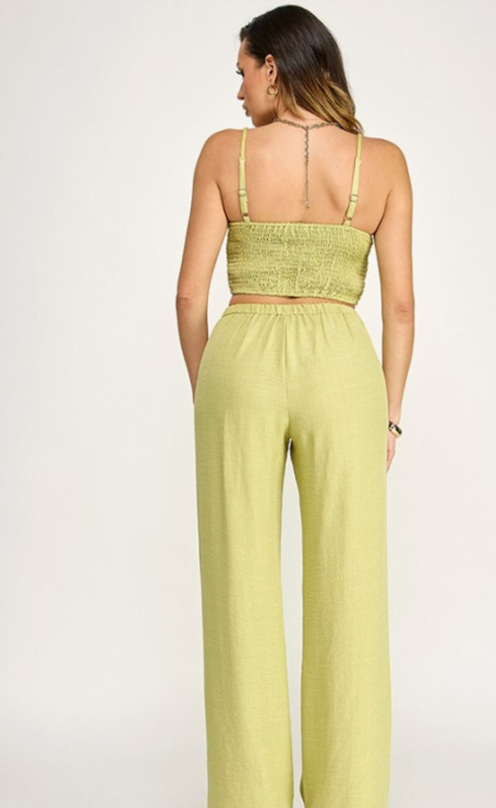 Blue Braided Pant Set