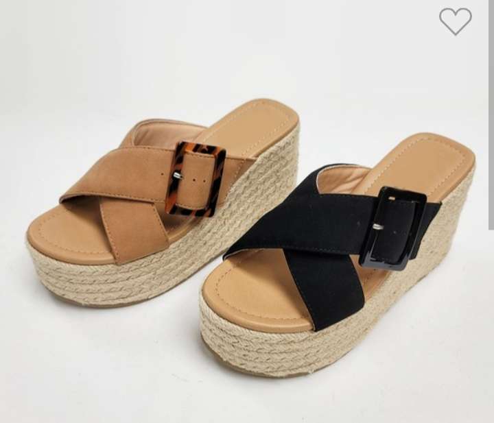 Black Espadrille Wedges