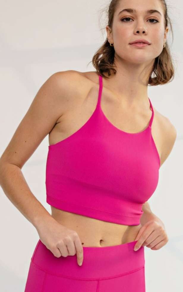 Hot Pink Biker Short Set