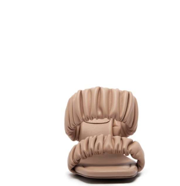 Blush Double Ruched Heel Sandal