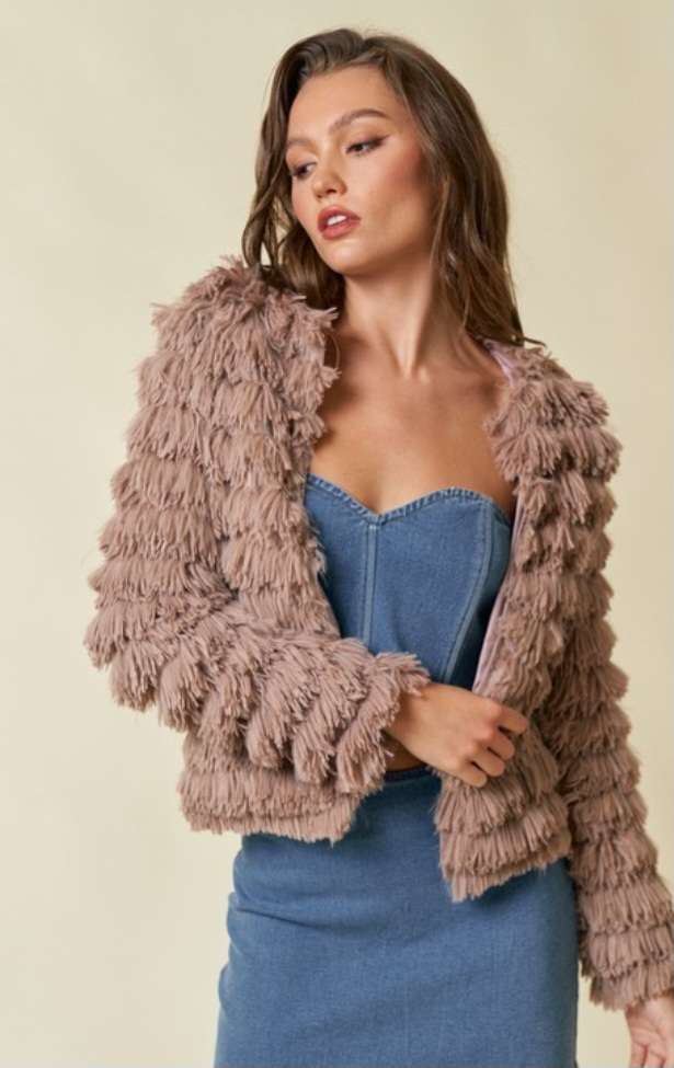 Taupe Fur Jacket