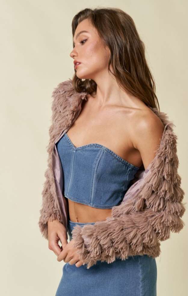 Taupe Fur Jacket