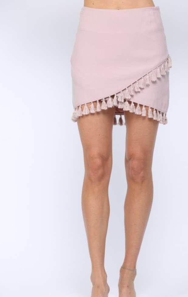 Dusty Pink Tassel Skirt