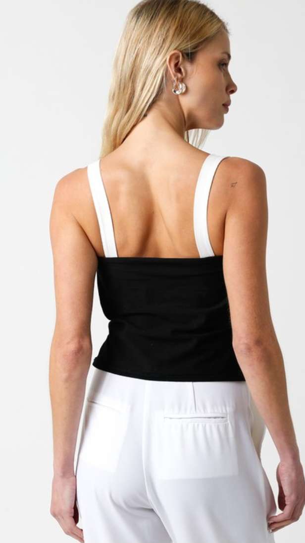 Ema Black/White Tank Top