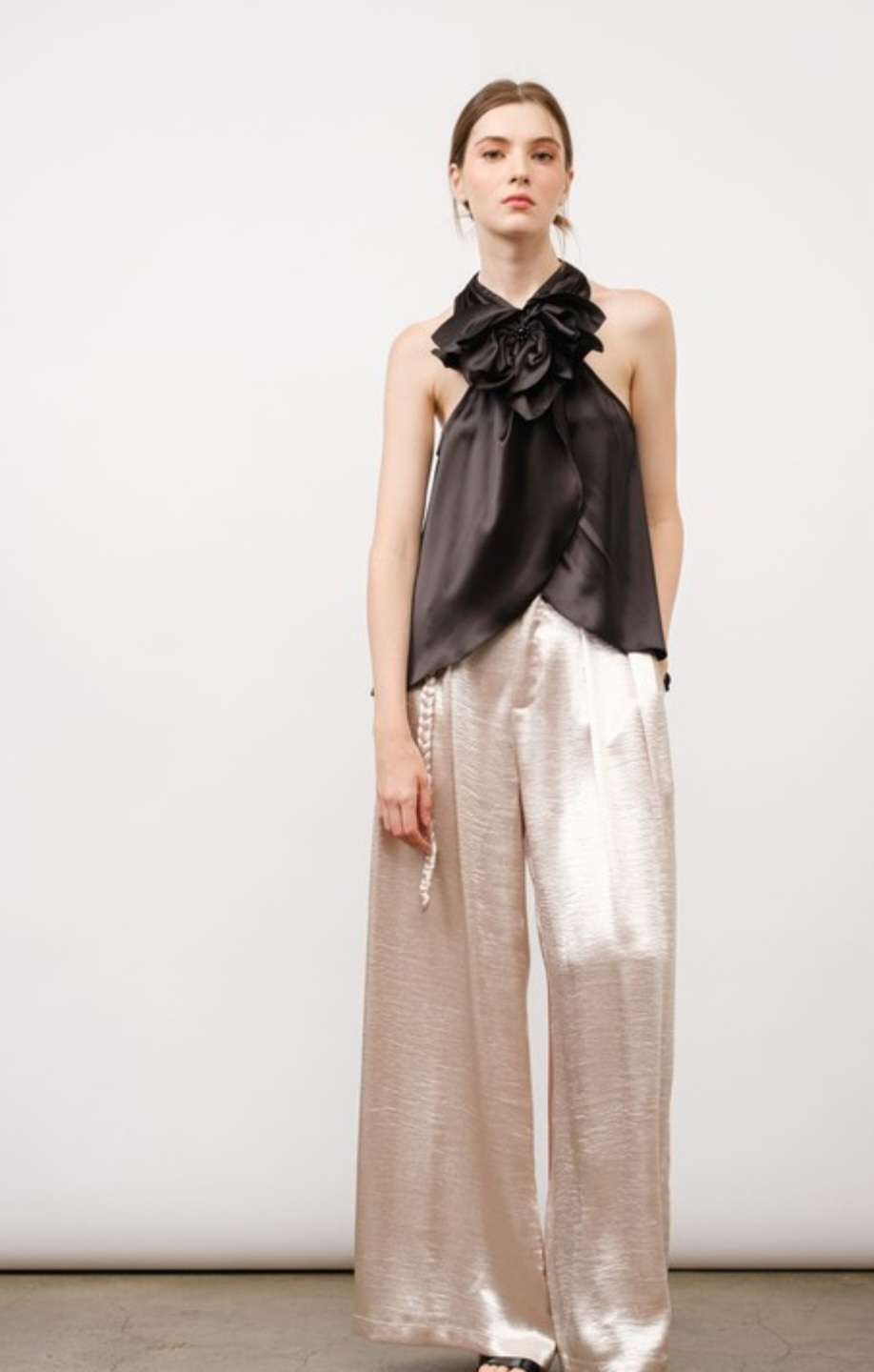 Daniela Black Floral Tank