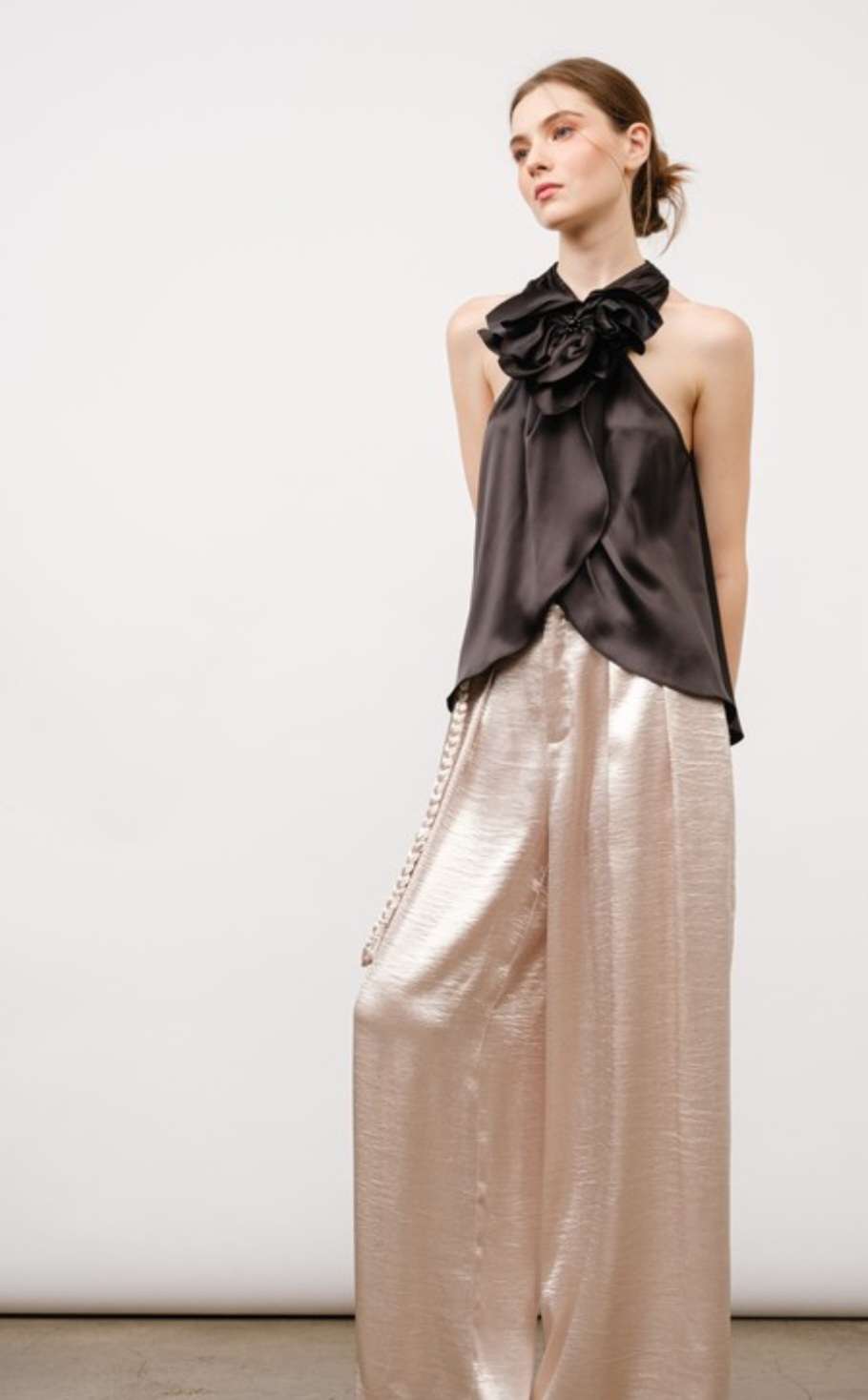 Daniela Black Flower Blouse