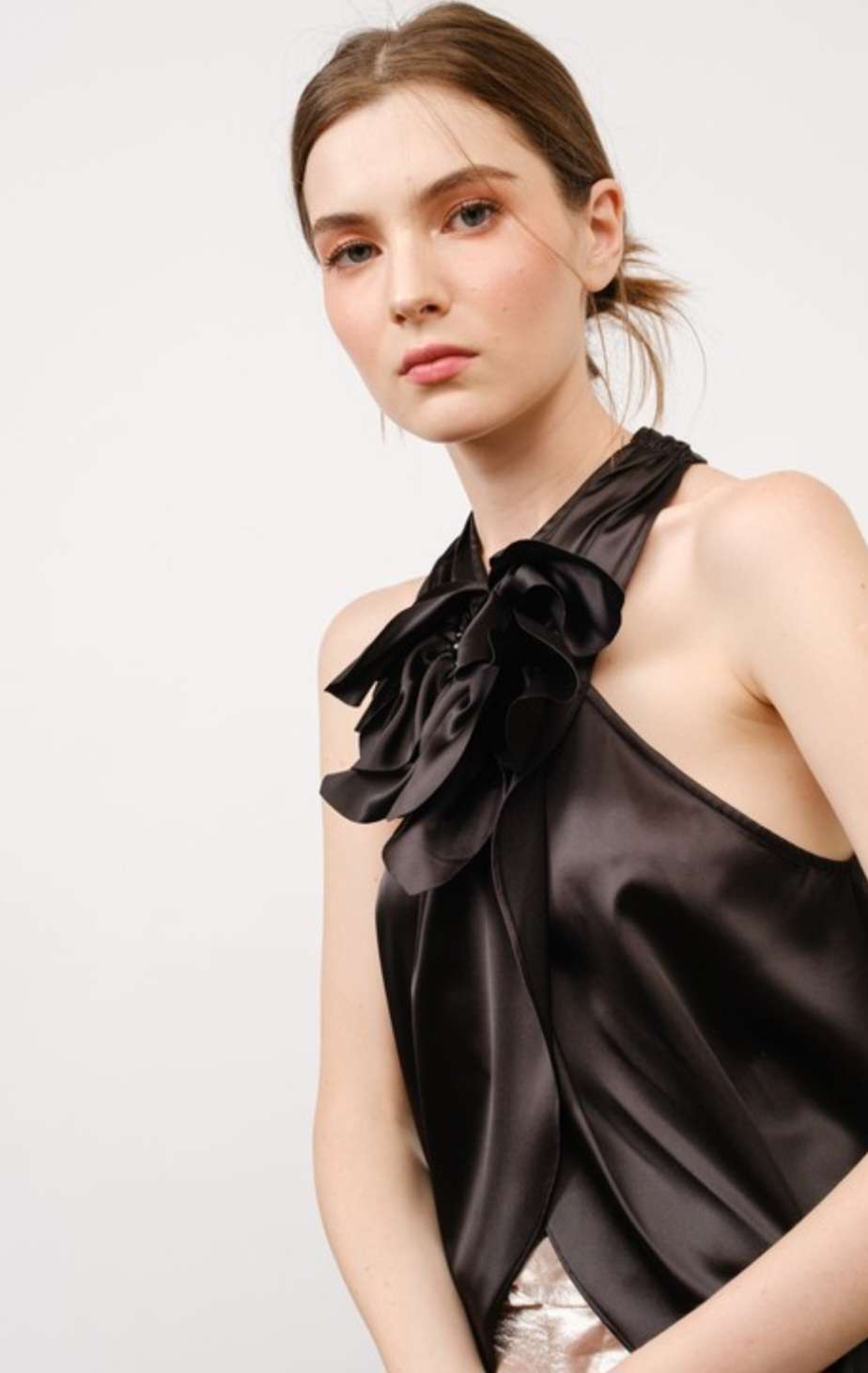 Daniela Black Flower Blouse