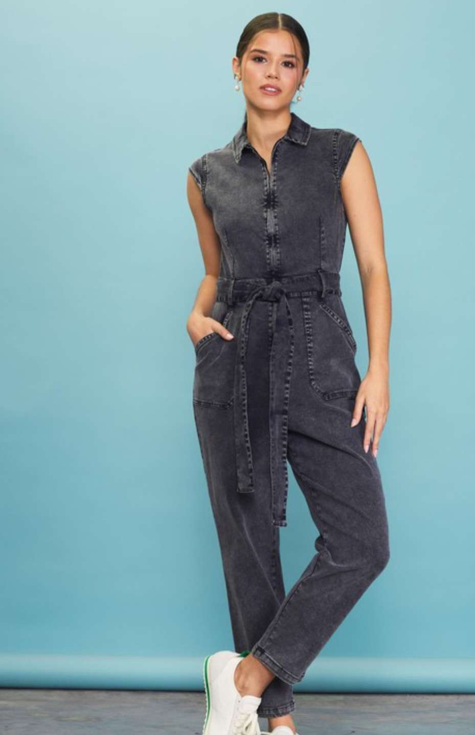 Washed Black Jumpsuit