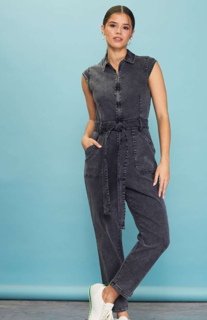 Washed Black Jumpsuit