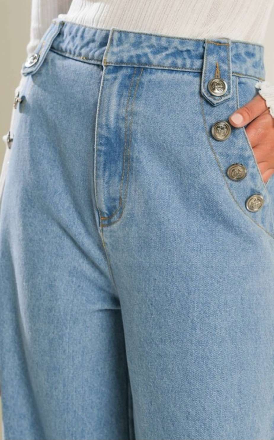 Sailor Denim Wide Leg Jeans