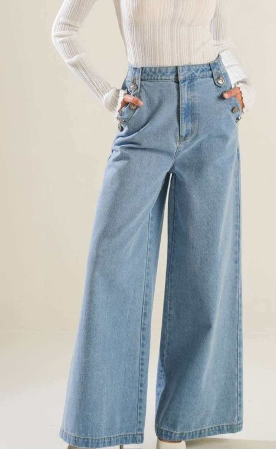 Sailor Denim Wide Leg Jeans