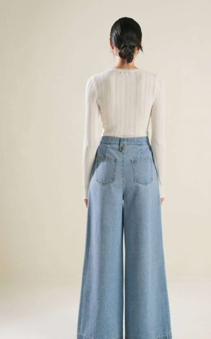 Sailor Denim Wide Leg Jeans