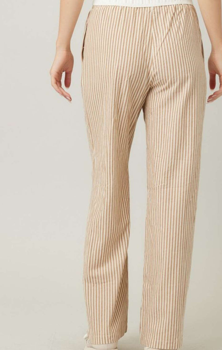 Make a statement in our blue striped wide leg pants. Lightweight, breathable, and ultra-flattering—perfect for work or weekend wear.