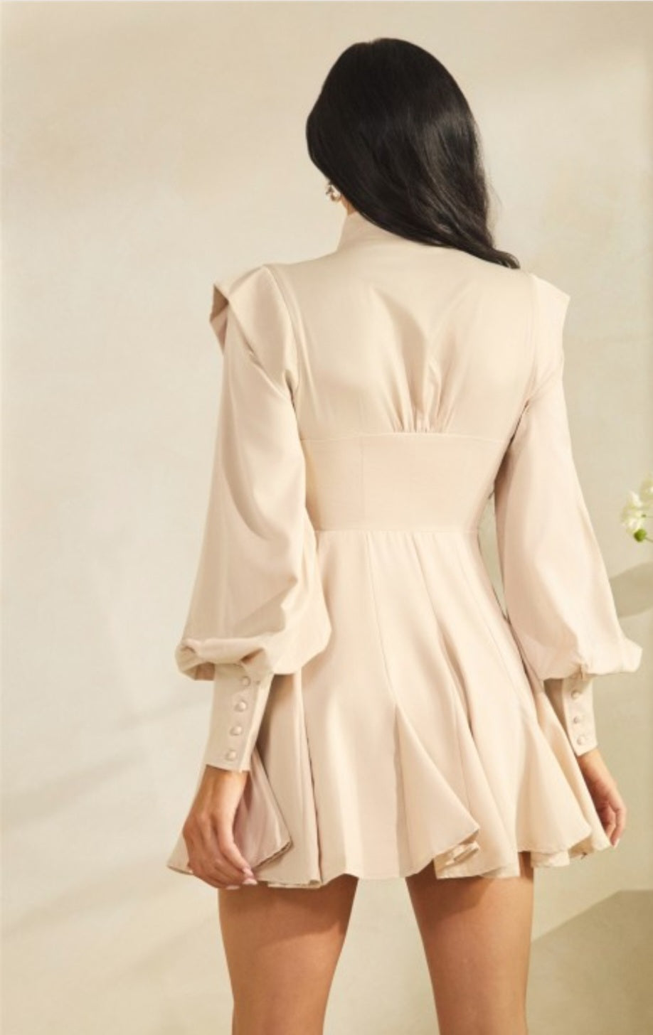 Nude Corset Satin Shirt