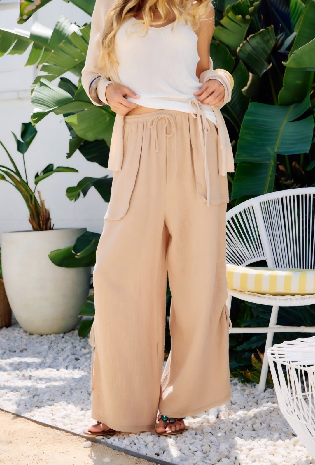 Taupe Gauze Pant