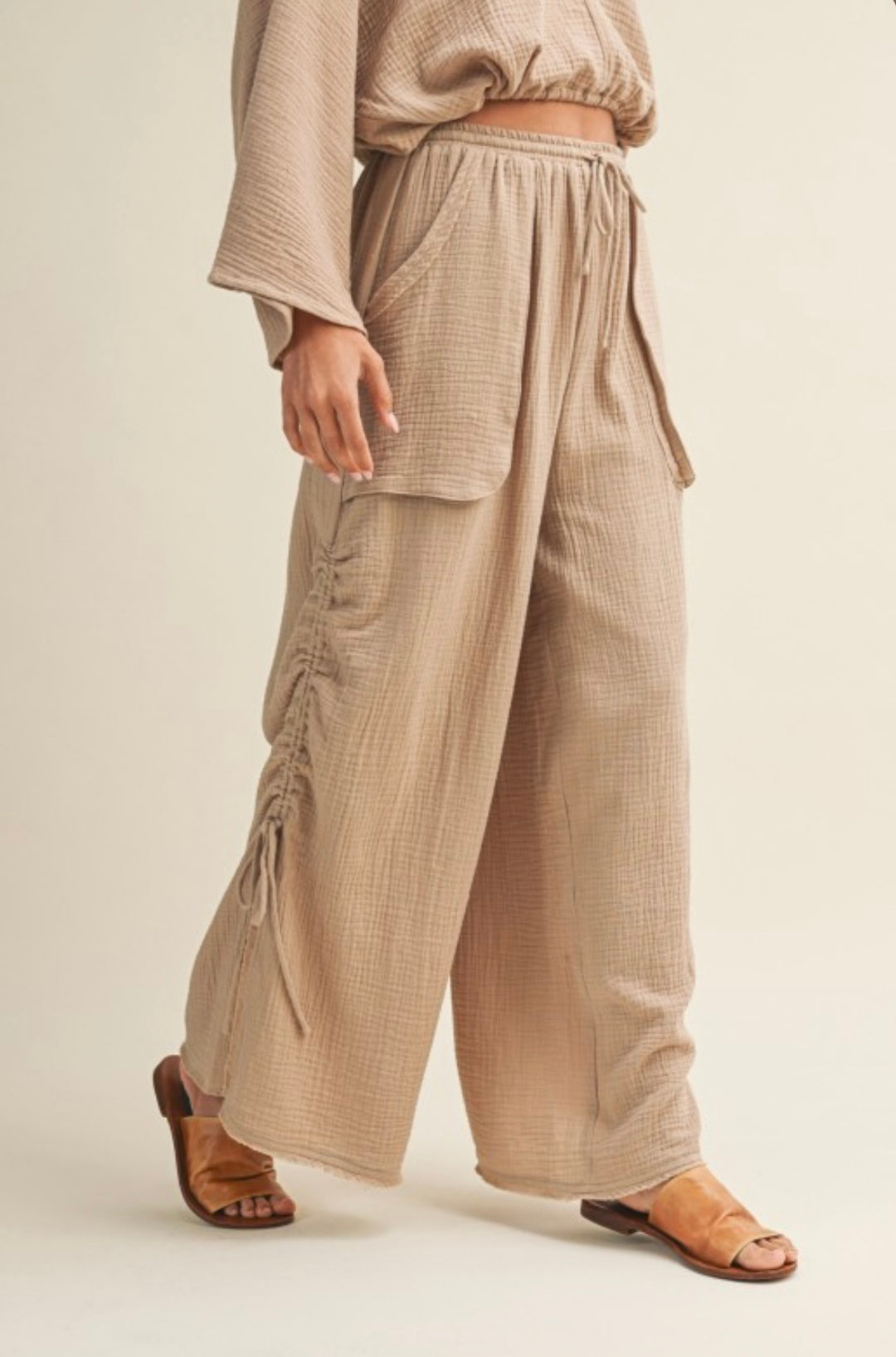 Taupe Gauze Pant
