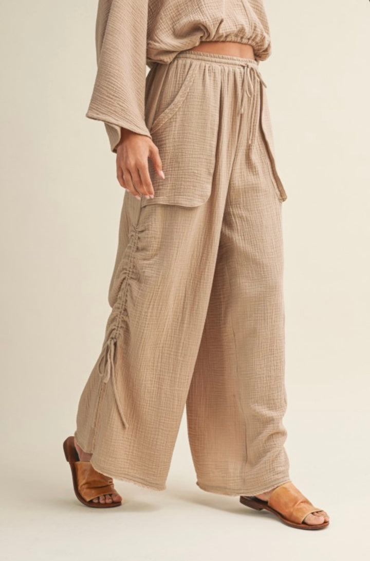 Taupe Gauze Pant