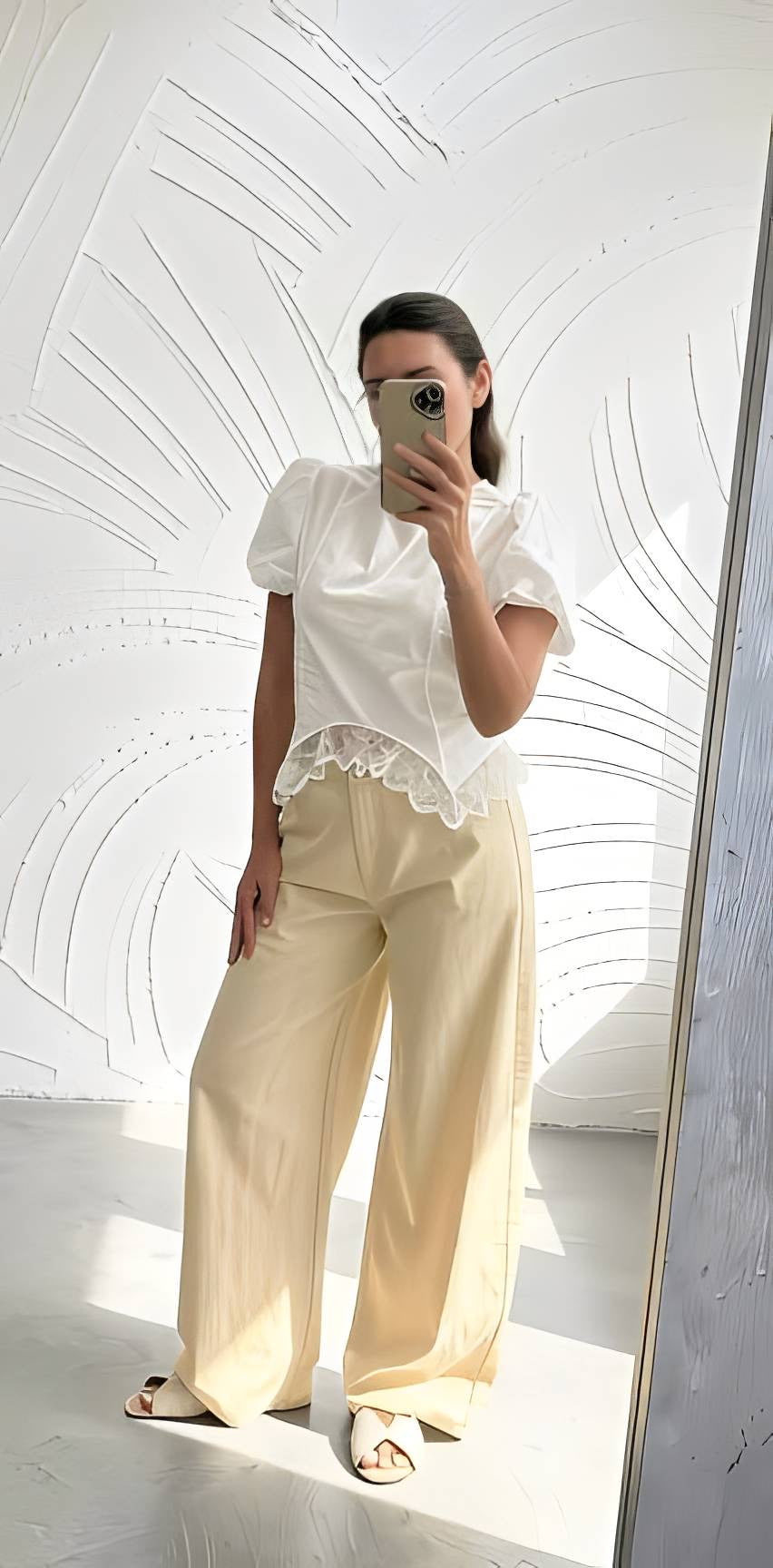 White Corset Style Top
