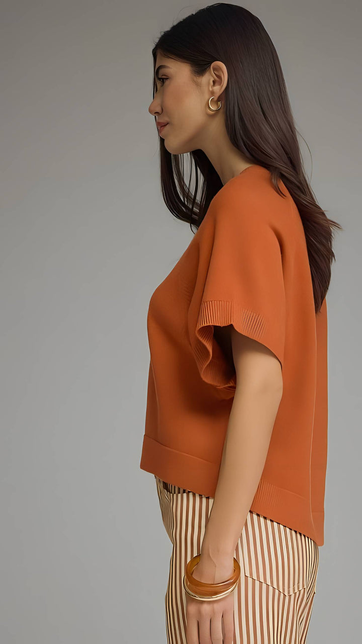 Rust Knit Top