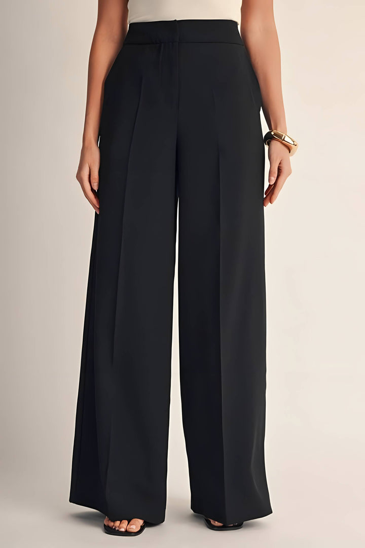 Black Tailored Wide Leg Pants