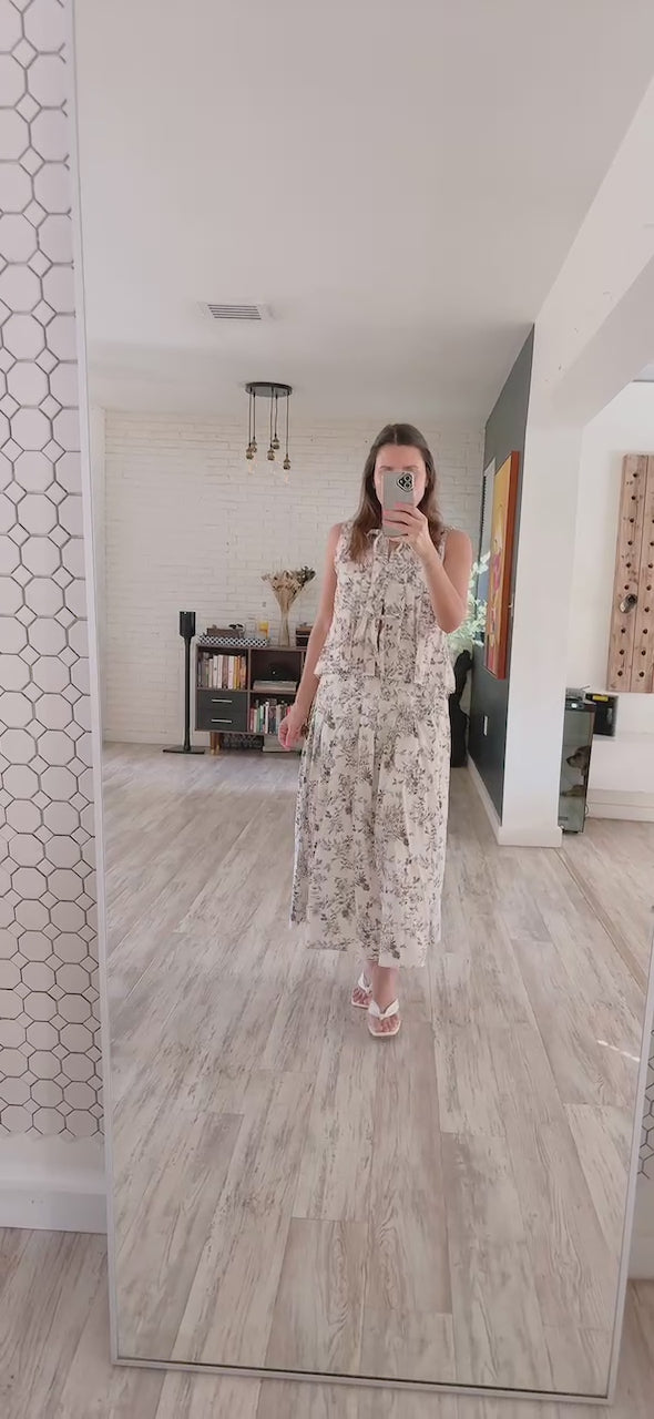 Floral Toile Skirt Set