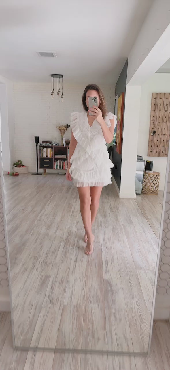 White Ruffle Dress