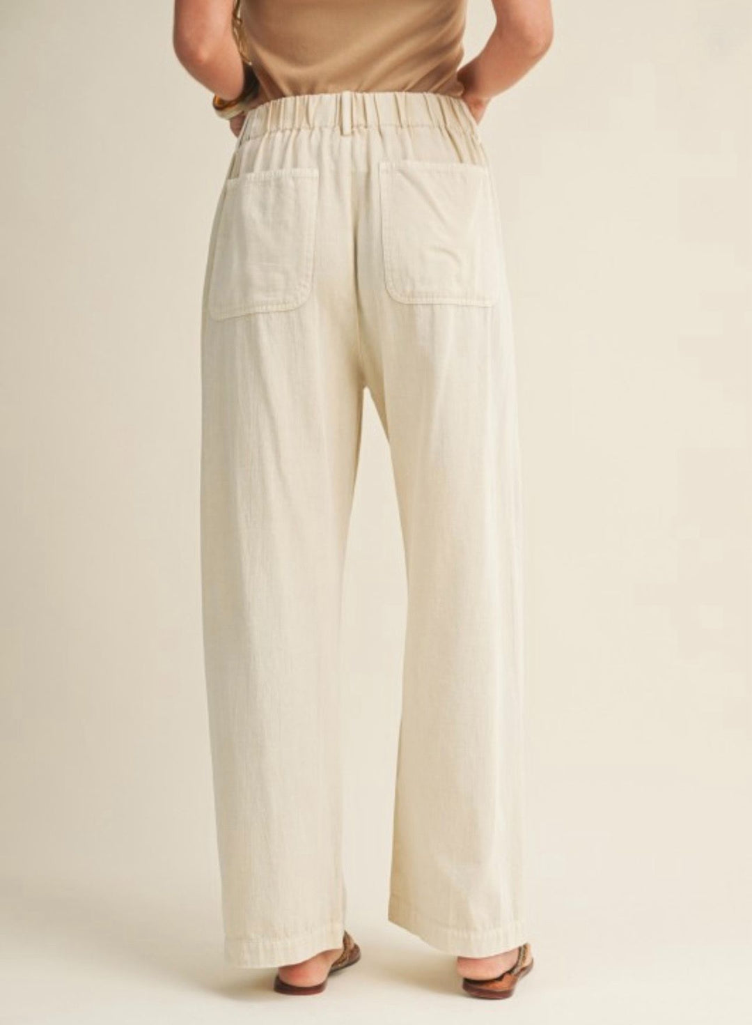 Beige Linen Pants