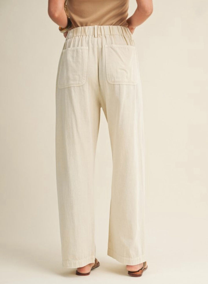 Beige Linen Pants